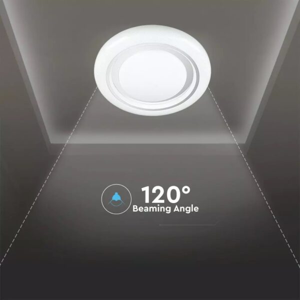 Πλαφονιέρα LED Designer 30W/60W/30W Στρογγυλή Dimmable 3 σε 1 V-TAC – 76011