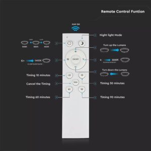 Πλαφονιέρα LED Designer 30W/60W/30W Στρογγυλή Dimmable 3 σε 1 V-TAC – 76011