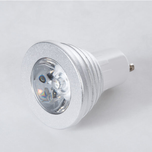 GloboStar® 76065 Σποτ LED GU10 MR16 3W 200lm 90° AC 220-240V IP20 Φ5 x Υ8.5cm – Εναλλαγή Φωτισμού μέσω Τηλεχειριστηρίου RGB – Dimmable – 2 Χρόνια Εγγύηση