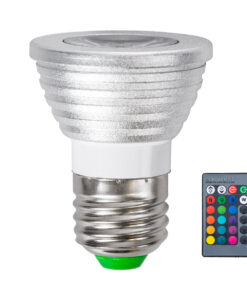 GloboStar® 76066 Σποτ LED E27 MR16 3W 200lm 90° AC 220-240V IP20 Φ5 x Υ8.5cm – Εναλλαγή Φωτισμού μέσω Τηλεχειριστηρίου RGB – Dimmable – 2 Χρόνια Εγγύηση