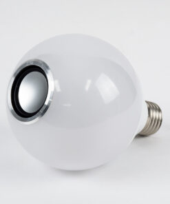 GloboStar® 76072 Λάμπα LED E27 G95 Γλόμπος 12W 780lm 260° με Ενσωματωμένο Bluetooth Ηχείο 3W AC 220-240V IP20 Φ9.5 x Υ13.5cm – Εναλλαγή Φωτισμού μέσω Τηλεχειριστηρίου & Μέσω Smart Home Εφαρμογής HappyLighting APP – Πολύχρωμο RGBW – 2 Years Warranty