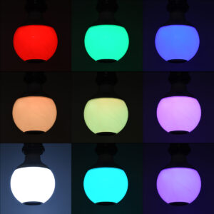 GloboStar® 76072 Λάμπα LED E27 G95 Γλόμπος 12W 780lm 260° με Ενσωματωμένο Bluetooth Ηχείο 3W AC 220-240V IP20 Φ9.5 x Υ13.5cm – Εναλλαγή Φωτισμού μέσω Τηλεχειριστηρίου & Μέσω Smart Home Εφαρμογής HappyLighting APP – Πολύχρωμο RGBW – 2 Years Warranty
