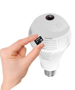 GloboStar® 76073 WIFI 2.4G IP CAMERA 2.0MP 1080P – Έξυπνη Κρυφή IP Κάμερα WiFi 1080P Fish Eye 360° 3W LED σε Σχήμα Λάμπας με Ντουί και Βάση E27 Smart Home