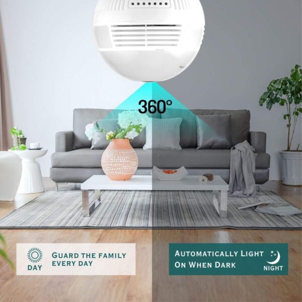 GloboStar® 76073 WIFI 2.4G IP CAMERA 2.0MP 1080P – Έξυπνη Κρυφή IP Κάμερα WiFi 1080P Fish Eye 360° 3W LED σε Σχήμα Λάμπας με Ντουί και Βάση E27 Smart Home