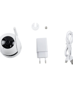 GloboStar® 76078 Table Camera WiFi HD 1080P 3MP 350° Two Way Audio & Motion Detection – Night Vision – Επιτραπέζια Κάμερα WiFi HD 1080P 350° Διπλή Κατέυθυνση Ομιλίας με Ανιχνευτή Κίνησης – Following Face Auto Tracking – Λευκό