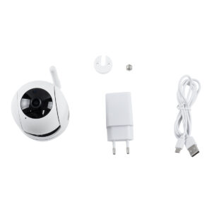 GloboStar® 76078 Table Camera WiFi HD 1080P 3MP 350° Two Way Audio & Motion Detection – Night Vision – Επιτραπέζια Κάμερα WiFi HD 1080P 350° Διπλή Κατέυθυνση Ομιλίας με Ανιχνευτή Κίνησης – Following Face Auto Tracking – Λευκό