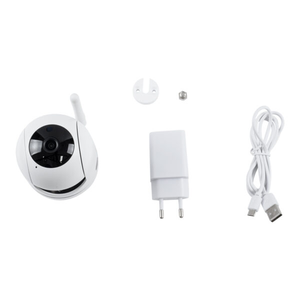 GloboStar® 76078 Table Camera WiFi HD 1080P 3MP 350° Two Way Audio & Motion Detection – Night Vision – Επιτραπέζια Κάμερα WiFi HD 1080P 350° Διπλή Κατέυθυνση Ομιλίας με Ανιχνευτή Κίνησης – Following Face Auto Tracking – Λευκό