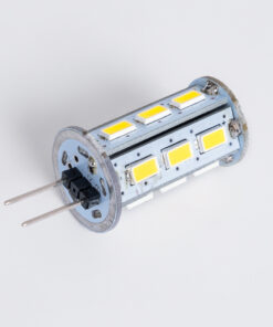 GloboStar® 76133 Λάμπα LED G4 SMD 5630 5W 600lm 320° DC 12-24V IP20 Φ1.8 x Υ4.3cm Ψυχρό Λευκό 6000K Dimmable – 2 Χρόνια Εγγύηση