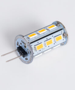 GloboStar® 76134 Λάμπα LED G4 SMD 5630 5W 550lm 320° DC 12-24V IP20 Φ1.8 x Υ4.3cm Θερμό Λευκό 2700K Dimmable – 2 Χρόνια Εγγύηση