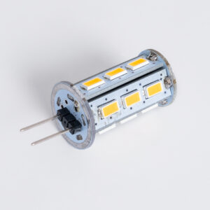 GloboStar® 76134 Λάμπα LED G4 SMD 5630 5W 550lm 320° DC 12-24V IP20 Φ1.8 x Υ4.3cm Θερμό Λευκό 2700K Dimmable – 2 Χρόνια Εγγύηση