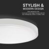 Πλαφονιέρα Οροφής LED 18W 3000K IP44 Λευκού Χρώματος V-TAC – 76151