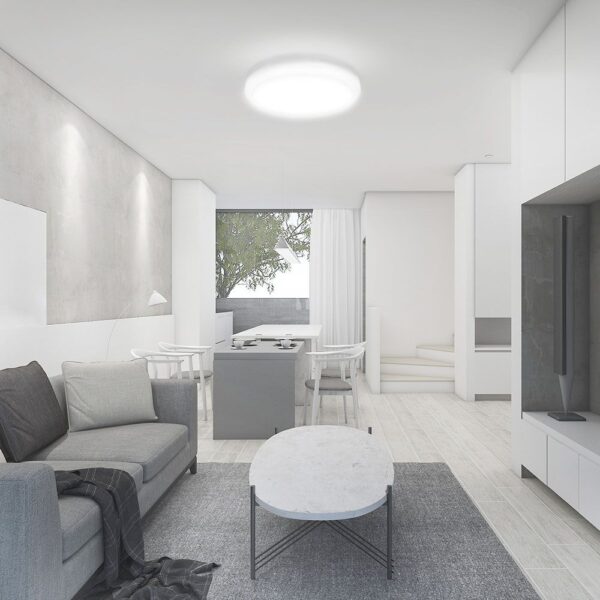 LED Πλαφονιέρα Στρογγυλή 24W V-TAC σε Λευκό Σώμα IP44 Θερμό 3000K – 7618