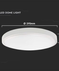 LED Πλαφονιέρα Στρογγυλή 24W V-TAC σε Λευκό Σώμα IP44 Θερμό 3000K – 7618