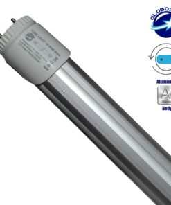 GloboStar® 76185 Λάμπα LED Τύπου Φθορίου T8 Αλουμινίου Τροφοδοσίας Δύο Άκρων 120cm 20W 230V 1800lm 180° με Καθαρό Κάλυμμα Θερμό Λευκό 3000K