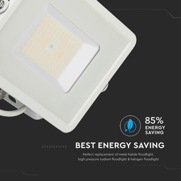 LED Προβολέας 50W V-TAC PRO Samsung Chip Λευκός 100° 5750lm Αδιάβροχος IP65 Φυσικό  4000K – 21762