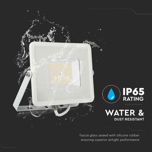 LED Προβολέας 50W V-TAC PRO Samsung Chip Λευκός 100° 5750lm Αδιάβροχος IP65 Φυσικό  4000K – 21762