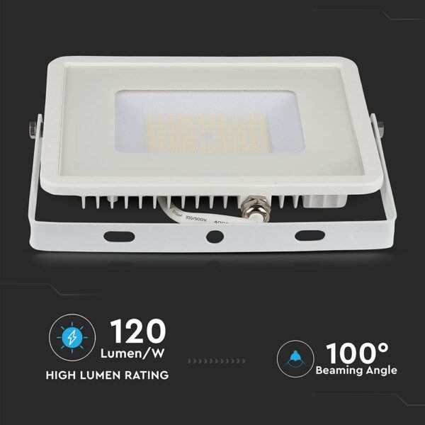 LED Προβολέας 50W V-TAC PRO Samsung Chip Λευκός 100° 5750lm Αδιάβροχος IP65 Φυσικό  4000K – 21762