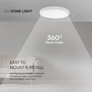 36W LED Πλαφονιέρα Στρογγυλή Φ35cm Λευκή SAMSUNG Chip 3820lm 3000K IP44 V-TAC – 76211-24