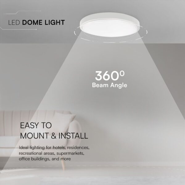 36W LED Πλαφονιέρα Στρογγυλή Φ35cm Λευκή SAMSUNG Chip 3820lm 3000K IP44 V-TAC – 76211-24