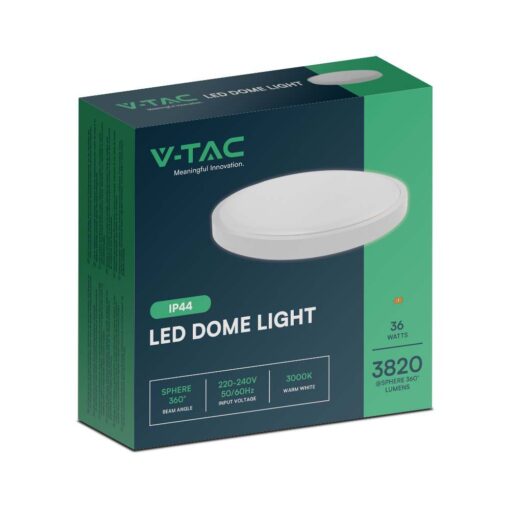 Πλαφονιέρα Οροφής LED 36W SMD 3000K IP44 Λευκού Χρώματος V-TAC – 76211