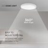 24W LED Πλαφονιέρα Στρογγυλή Φ30cm Λευκή SAMSUNG Chip 2500lm 4000K IP44 V-TAC – 76191-24
