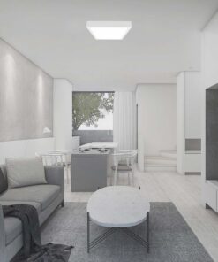 LED Πλαφονιέρα Τετράγωνη 18W V-TAC σε Λευκό Σώμα IP44 Θερμό 3000K – 7624