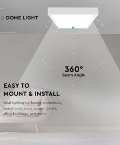 LED Πλαφονιέρα Τετράγωνη 18W V-TAC σε Λευκό Σώμα IP44 Θερμό 3000K – 7624
