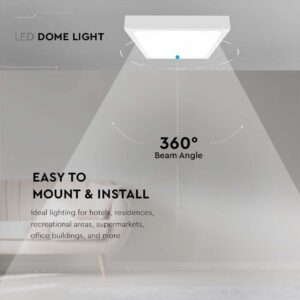 LED Πλαφονιέρα Τετράγωνη 18W V-TAC σε Λευκό Σώμα IP44 Θερμό 3000K – 7624