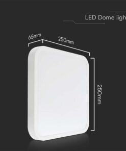 18W LED Πλαφονιέρα Τετράγωνη 25x25cm Λευκή SAMSUNG Chip 2500lm 6500K IP44 V-TAC – 76261-24