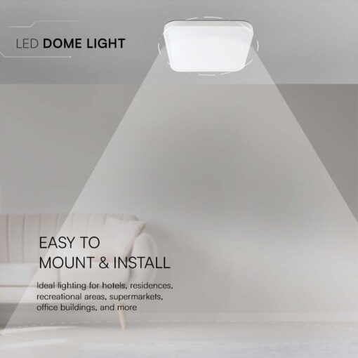 Πλαφονιέρα Οροφής LED 18W SMD 6500K IP44 Λευκού Χρώματος V-TAC – 76261
