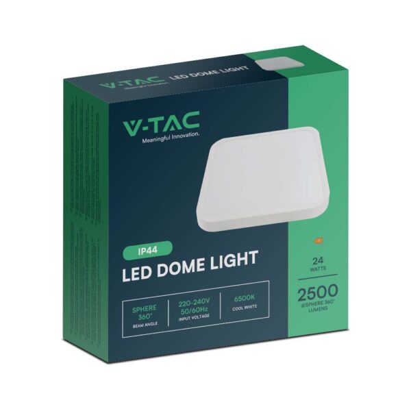 Πλαφονιέρα Οροφής LED 24W SMD 6500K IP44 Λευκού Χρώματος V-TAC – 76291