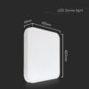 48W LED Πλαφονιέρα Τετράγωνη 40x40cm Λευκή SAMSUNG Chip 5160lm 3000K IP44 V-TAC – 76301-24
