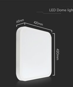 48W LED Πλαφονιέρα Τετράγωνη 40x40cm Λευκή SAMSUNG Chip 5160lm 3000K IP44 V-TAC – 76301-24