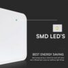18W LED Πλαφονιέρα Τετράγωνη 25x25cm Λευκή SAMSUNG Chip 2500lm 6500K IP44 V-TAC – 76261-24