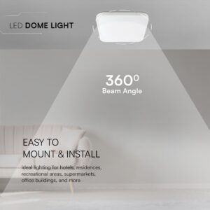 18W LED Πλαφονιέρα Τετράγωνη 25x25cm Λευκή SAMSUNG Chip 2500lm 6500K IP44 V-TAC – 76261-24