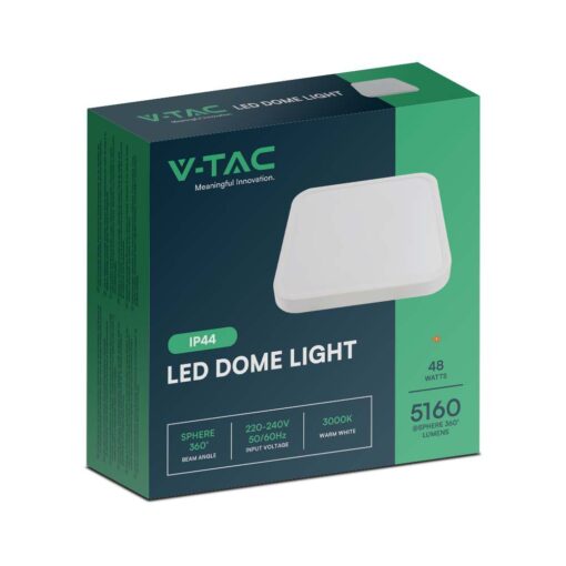 Πλαφονιέρα Οροφής LED 48W 4000K IP44 Λευκού Χρώματος V-TAC – 76311