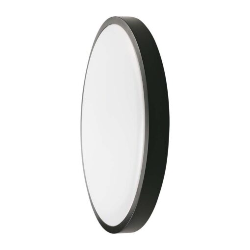 LED Πλαφονιέρα 18W Στρογγυλή σε Μαύρο Σώμα Ψυχρό 6500K IP44 V-TAC – 7635