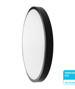 Πλαφονιέρα Οροφής Στρογγυλή Φ250 LED 18W 6500K IP44 V-TAC Samsung Μαύρη – 76351-24
