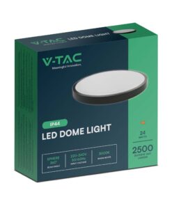 Πλαφονιέρα Οροφής LED 24W 6500K IP44 Μαύρου Χρώματος V-TAC – 76381