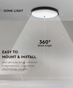 LED Πλαφονιέρα Στρογγυλή 30W V-TAC σε Μαύρο Σώμα IP44 Θερμό 3000K – 7639