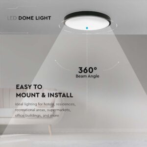 LED Πλαφονιέρα Στρογγυλή 30W V-TAC σε Μαύρο Σώμα IP44 Θερμό 3000K – 7639