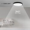 18W LED Πλαφονιέρα Στρογγυλή Φ250 Μαύρη SAMSUNG Chip 1830lm 3000K IP44 V-TAC – 76331-24