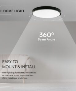 18W LED Πλαφονιέρα Στρογγυλή Φ250 Μαύρη SAMSUNG Chip 1830lm 3000K IP44 V-TAC – 76331-24