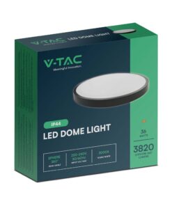 Φωτιστικό Οροφής LED 36W Dome 3000K IP44 Μαύρου Χρώματος V-TAC – 76391VT