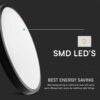Επιτοίχιο Φωτιστικό LED 18W 3000K IP44 Μαύρου Χρώματος V-TAC – 76331VT
