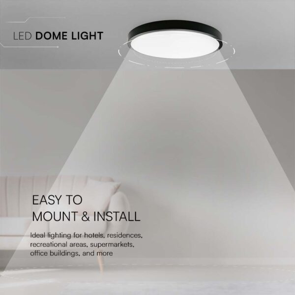 Επιτοίχιο Φωτιστικό LED 18W 3000K IP44 Μαύρου Χρώματος V-TAC – 76331VT