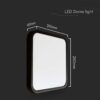 Πλαφονιέρα Οροφής LED 18W 4000K IP44 Μαύρου Χρώματος  V-TAC – 76431