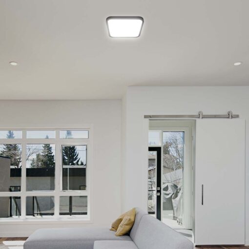 Πλαφονιέρα Οροφής LED 18W SMD 6500K IP44 Μαύρου Χρώματος V-TAC – 76441