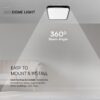18W LED Πλαφονιέρα Τετράγωνη 25x25cm Μαύρη SAMSUNG Chip 1830lm 3000K IP44 V-TAC – 76421-24
