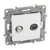 Πρίζα TV-SAT Διέλευσης Λευκή Legrand Niloe – 764557